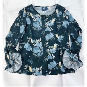 Ronner Women’s Black Jardin Floral Equestrian Blouse